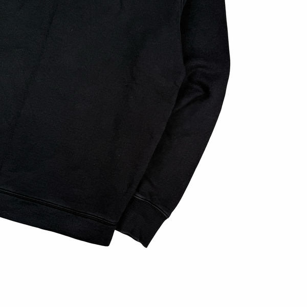 CP Company Black Cotton Spellout Crewneck Sweatshirt - Medium