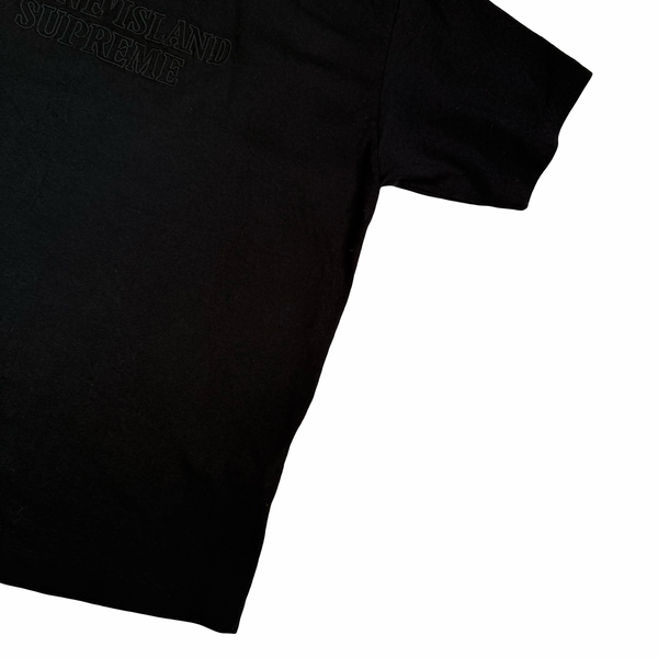 Stone Island x Supreme 2020 Black  Cotton Spellout T Shirt - Large