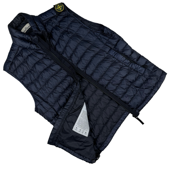 Stone Island 2013 Navy Garment Dyed Down_26 GR X SQM_N Gilet - Large