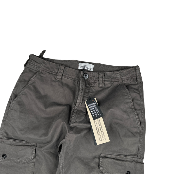 Stone Island 2026 Brown Cotton Cargos Trousers - 30"