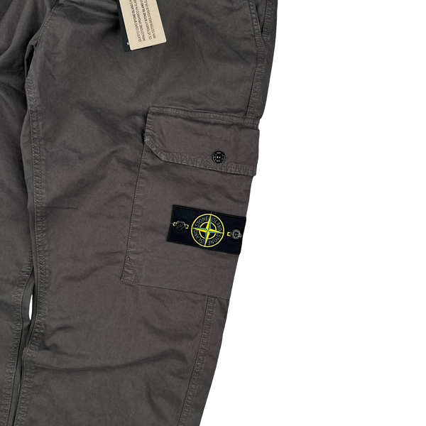 Stone Island 2026 Brown Cotton Cargos Trousers - 30"