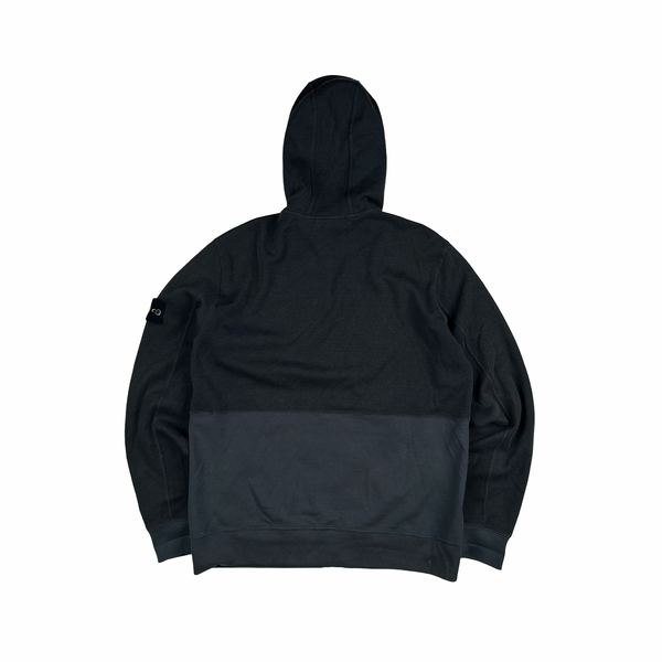 Stone Island 2016 Navy Ribbed Zip Up Hooded Jumper - XL