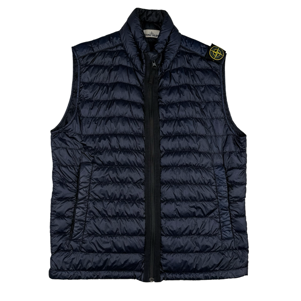 Stone Island 2013 Navy Garment Dyed Down_26 GR X SQM_N Gilet - Large
