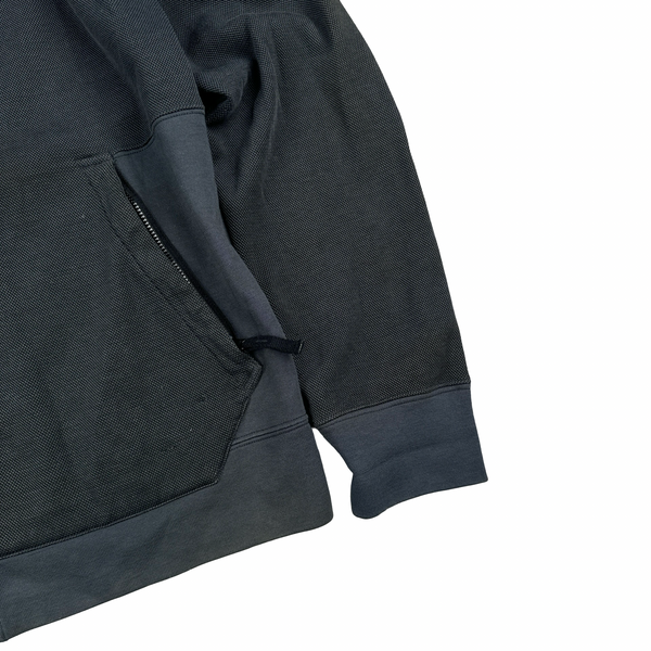 Stone Island 2016 Navy Ribbed Zip Up Hooded Jumper - XL