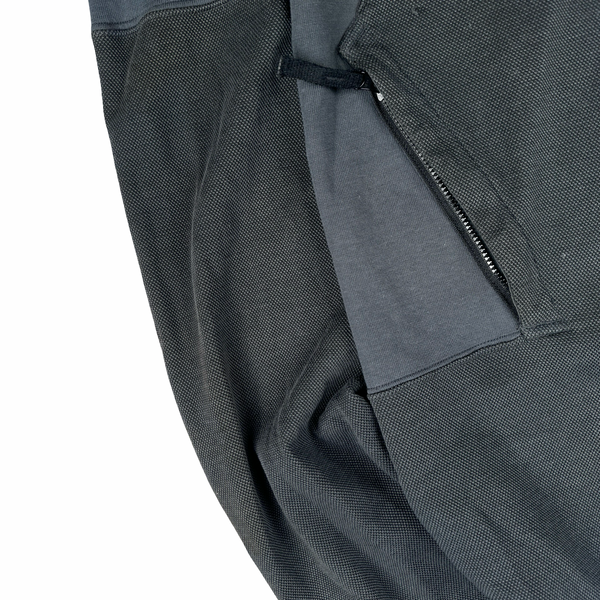 Stone Island 2016 Navy Ribbed Zip Up Hooded Jumper - XL