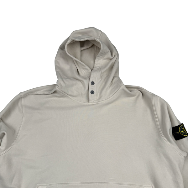 Stone Island 2023 Cream Cotton Hoodie Jumper - 3XL