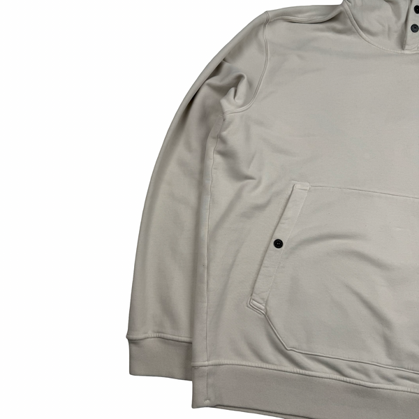 Stone Island 2023 Cream Cotton Hoodie Jumper - 3XL