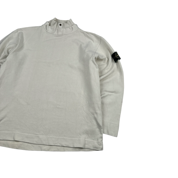 Stone Island 1997 Vintage Cream Cotton Pullover - Medium