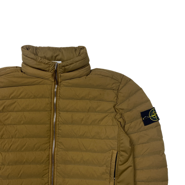 Stone Island 2020 Brown Down Filled Loom Woven Puffer Jacket - Large