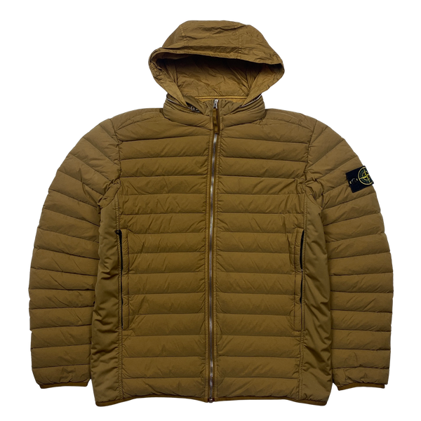 Stone Island 2020 Brown Down Filled Loom Woven Puffer Jacket - Large