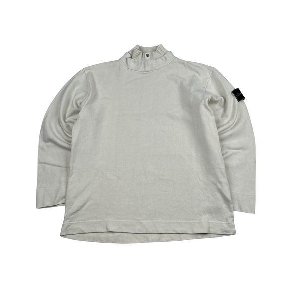 Stone Island 1997 Vintage Cream Cotton Pullover - Medium