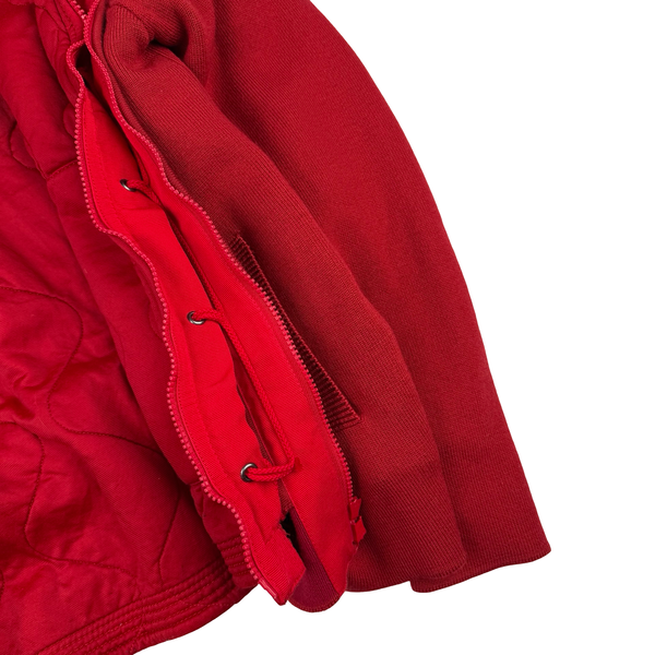 Stone Island 2013 Red Ghost Piece Mussola Gommta Hood Wool Dutch Rope Jacket - Medium