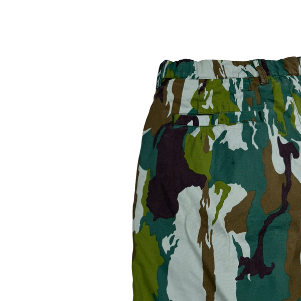 Stone Island Cotton Canvas Flowing Camo Spellout Shorts - Large (34")