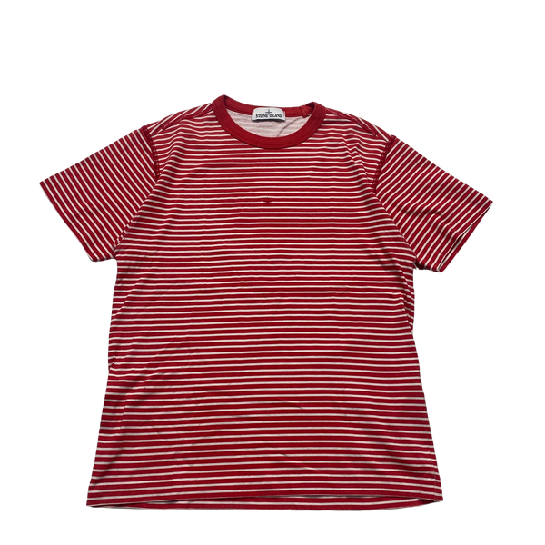 Stone Island Marina Striped Cotton T Shirt - Small
