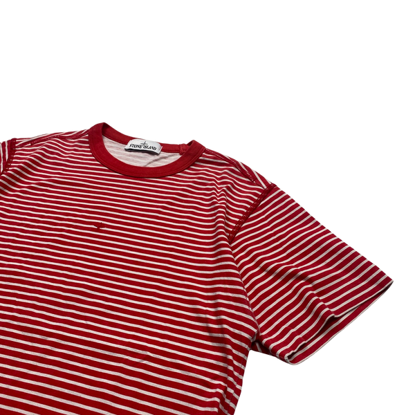 Stone Island Marina Striped Cotton T Shirt - Small