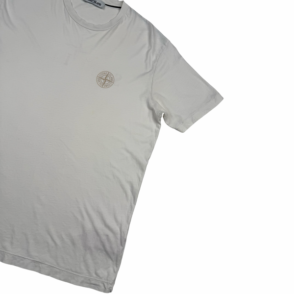 Stone Island 2013 White Cotton Crewneck T Shirt - XL