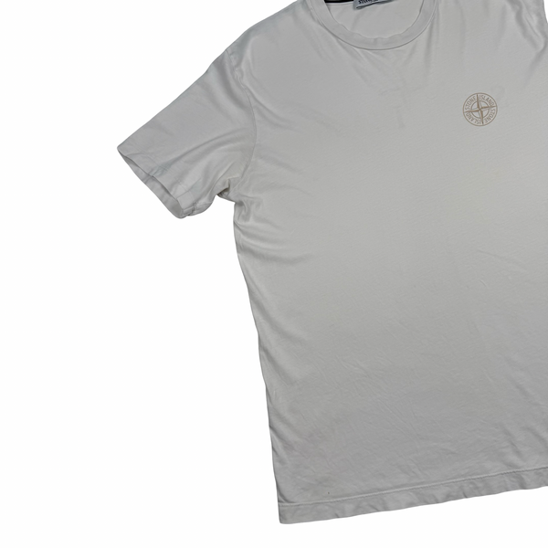 Stone Island 2013 White Cotton Crewneck T Shirt - XL