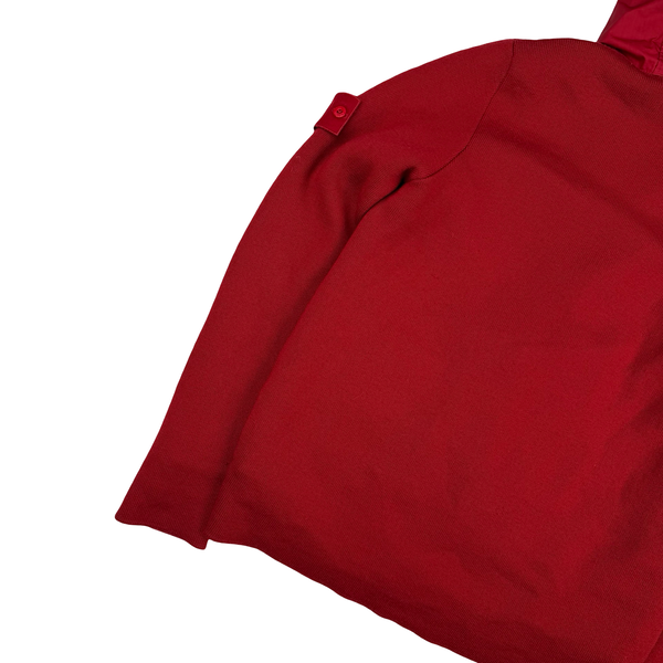 Stone Island 2013 Red Ghost Piece Mussola Gommta Hood Wool Dutch Rope Jacket - Medium