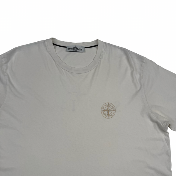 Stone Island 2013 White Cotton Crewneck T Shirt - XL
