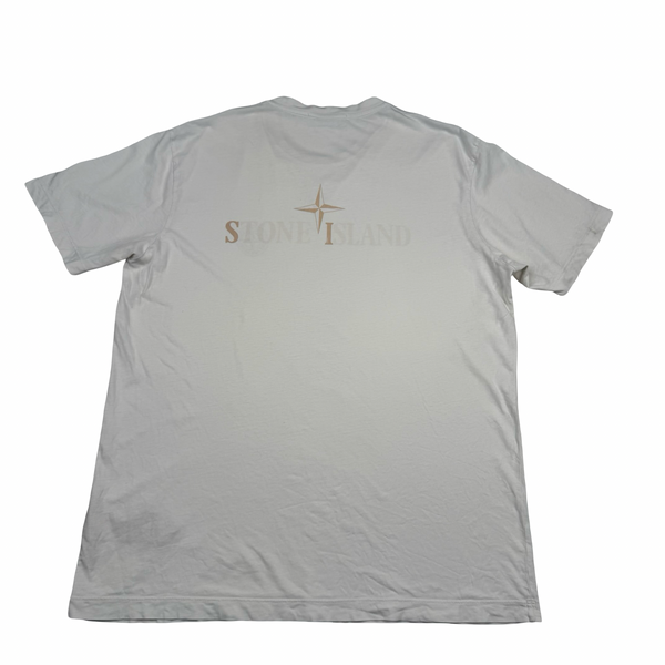 Stone Island 2013 White Cotton Crewneck T Shirt - XL