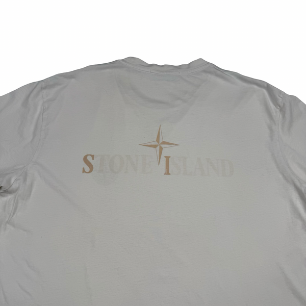 Stone Island 2013 White Cotton Crewneck T Shirt - XL