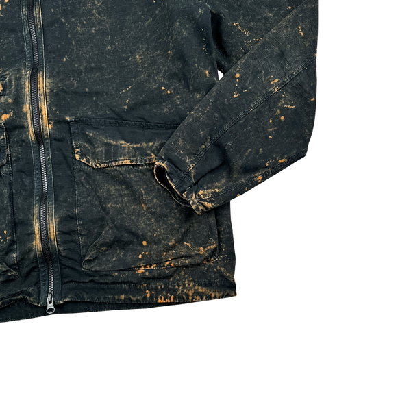 Stone Island Black Off-Dyed OVD Camo Overshirt Jacket - Medium