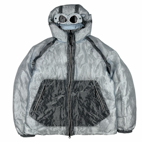 CP Company x End Silver Ice Kan-D Down Puffer Goggle Jacket - XL