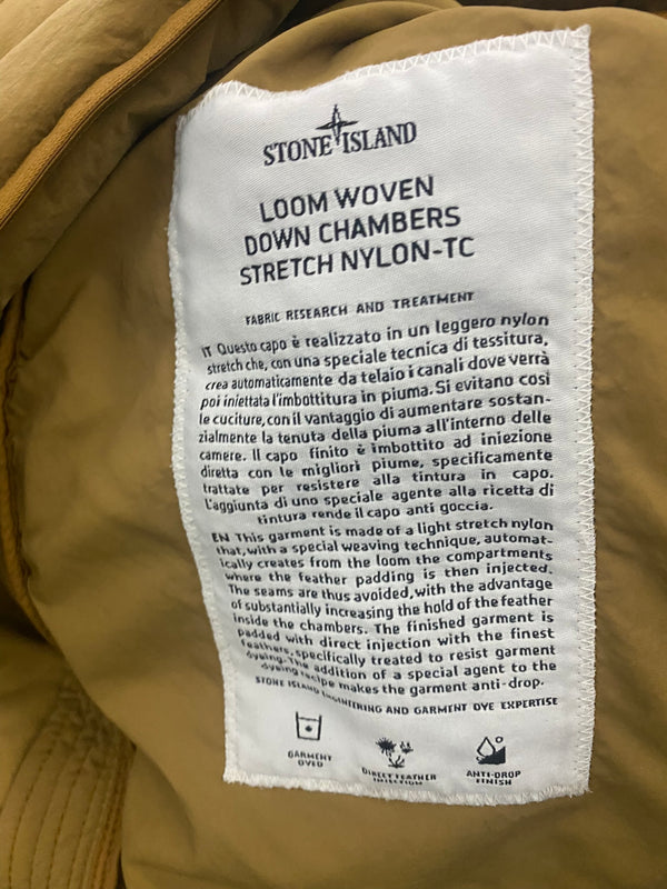 Stone Island 2020 Brown Down Filled Loom Woven Puffer Jacket - Large