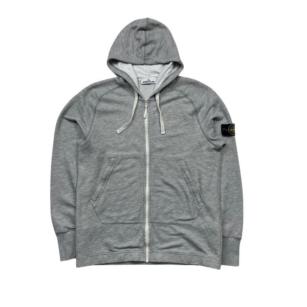 Stone Island 2016 Light Grey Waffle Knit Hoodie - XL