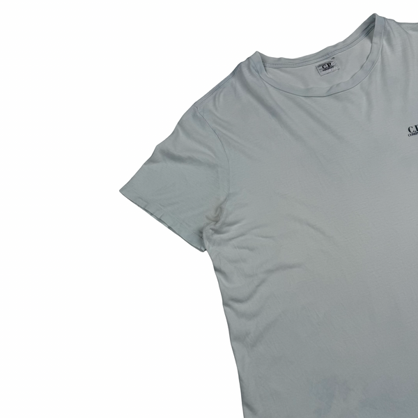 CP Company White Goggle Print Cotton  T Shirt