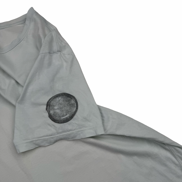 CP Company White Goggle Print Cotton  T Shirt