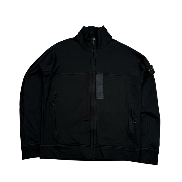 Stone Island Black Cotton Zipped Jacket - Medium