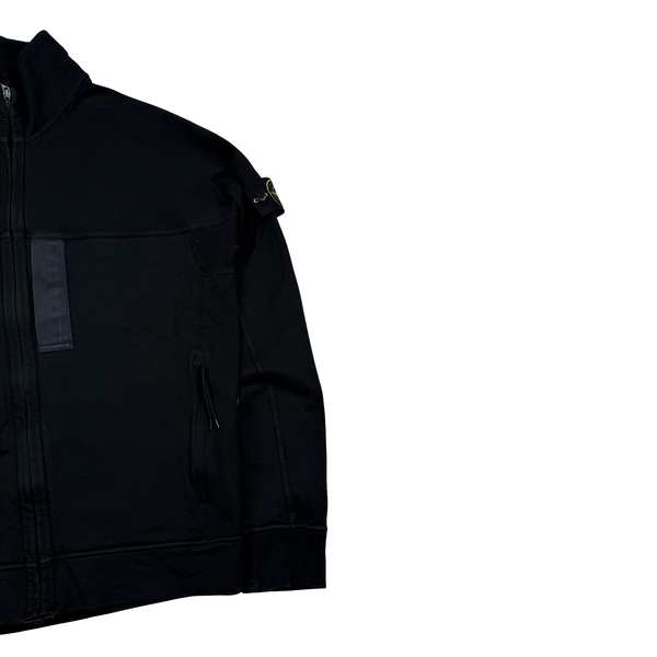 Stone Island Black Cotton Zipped Jacket - Medium