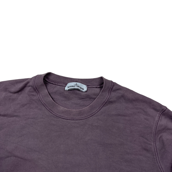 Stone Island 2020 Purple Cotton Crewneck Sweatshirt - Large