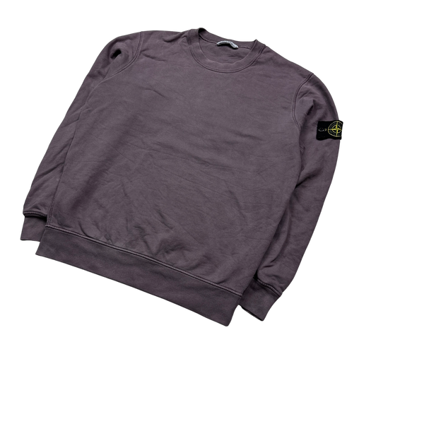 Stone Island 2020 Purple Cotton Crewneck Sweatshirt - Large