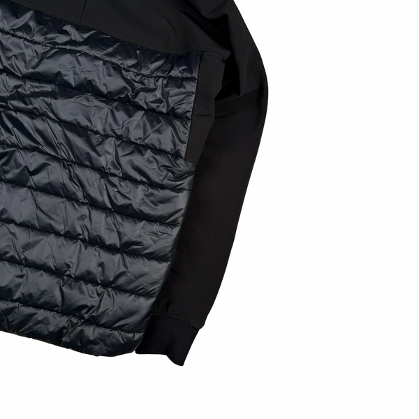 CP Company Black Padded Soft Shell Goggle Hooded Zipped Jacket - Small
