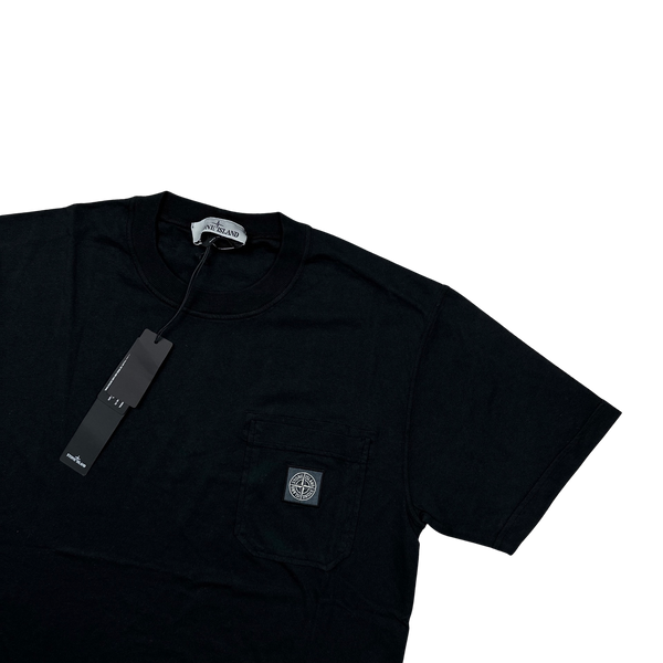 Stone Island 2023 Black Patch T Shirt - Medium