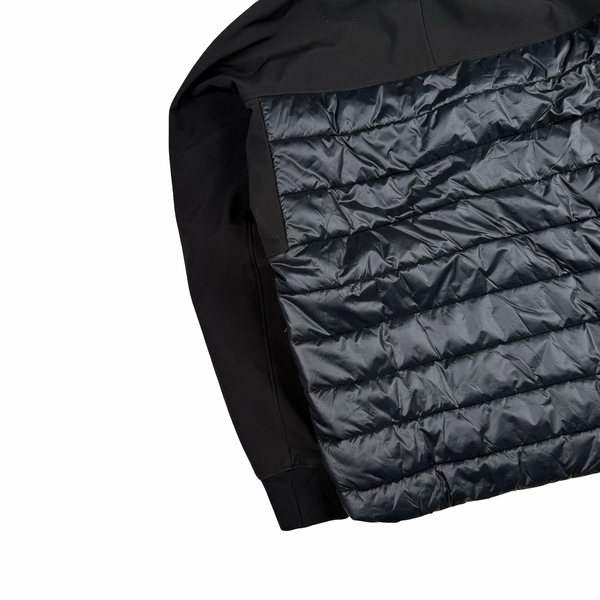 CP Company Black Padded Soft Shell Goggle Hooded Zipped Jacket - Small