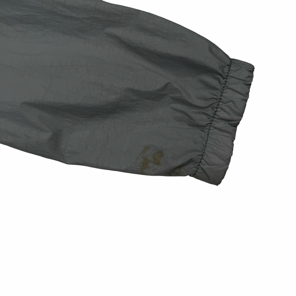 Stone Island 2022 Silver Grey Garment Dyed Crinkle Reps Zipped Overshirt - Small