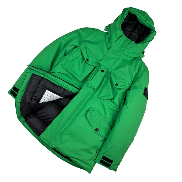 Stone Island 2021 Green Ripstop Gore-Tex Product Technology Down Jacket - Small