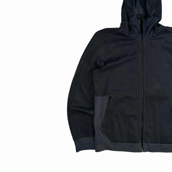 Stone Island 2016 Navy Ribbed Zip Up Hooded Jumper - XL