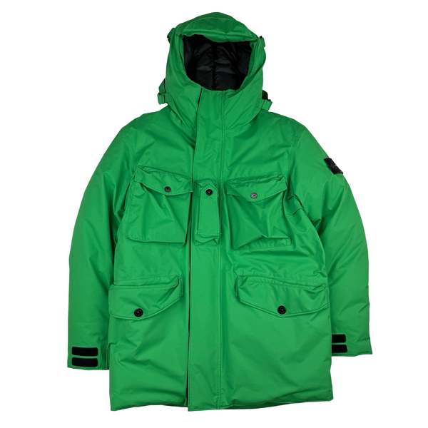 Stone Island 2021 Green Ripstop Gore-Tex Product Technology Down Jacket - Small