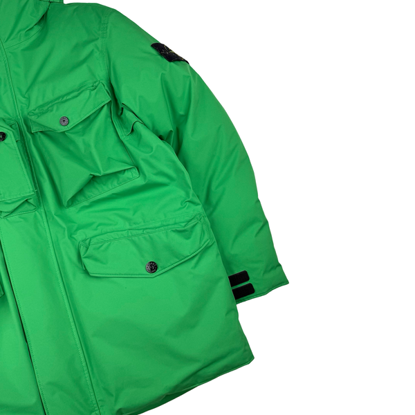 Stone Island 2021 Green Ripstop Gore-Tex Product Technology Down Jacket - Small