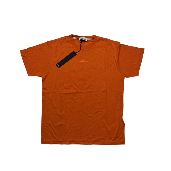 Stone Island 2023 Orange Abbreviation Graphic T Shirt - Medium & XL