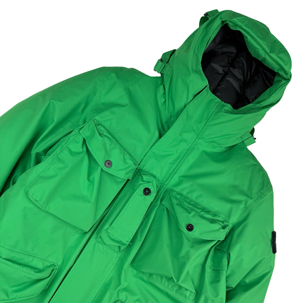 Stone Island 2021 Green Ripstop Gore-Tex Product Technology Down Jacket - Small