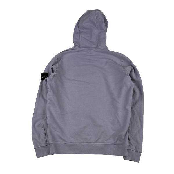 Stone Island 2023 Purple Cotton Hoodie Jumper - Medium