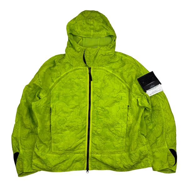 Stone Island Shadow Project 2022 Green Waffle Print Econyl Nylon Metal Jacket - Medium
