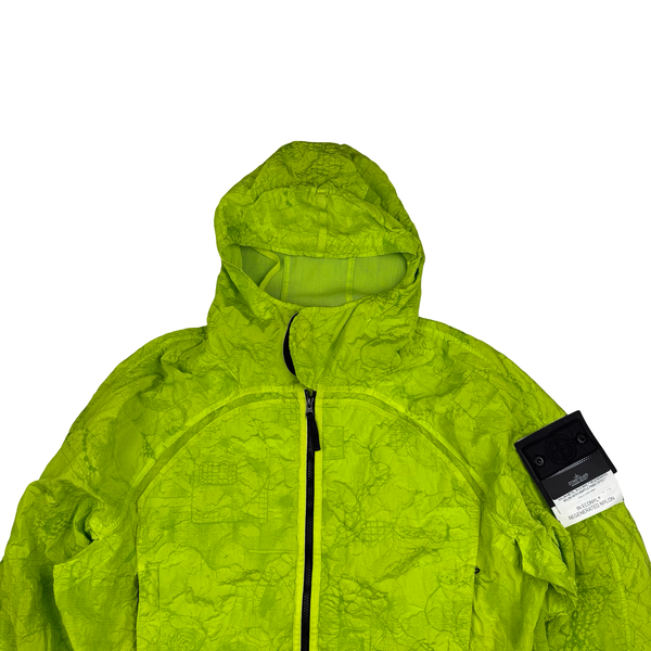 Stone Island Shadow Project 2022 Green Waffle Print Econyl Nylon Metal Jacket - Medium