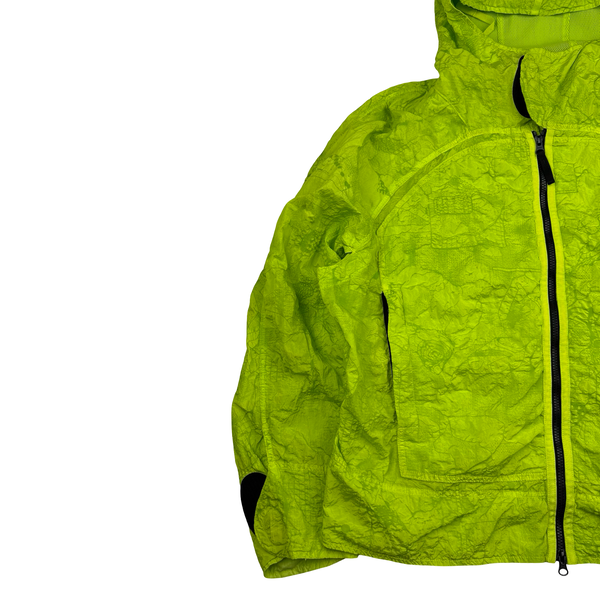 Stone Island Shadow Project 2022 Green Waffle Print Econyl Nylon Metal Jacket - Medium
