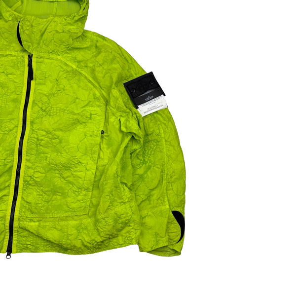 Stone Island Shadow Project 2022 Green Waffle Print Econyl Nylon Metal Jacket - Medium